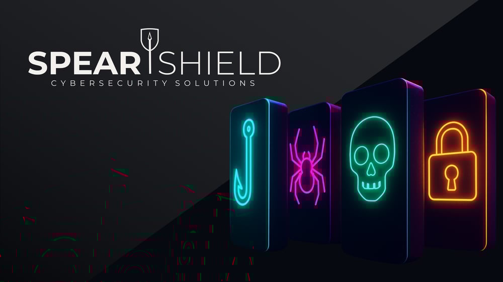 a picture to represent Spear Shield's Defence in Depth Blog Post highlight the risk of multi staged cyber attacks and living of the land techniques
