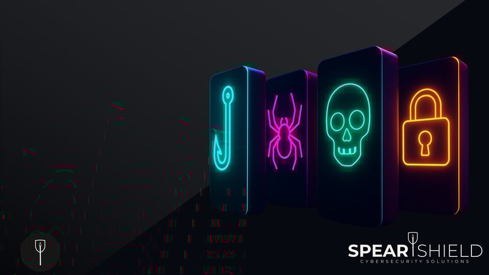 a picture to represent Spear Shield's Defence in Depth Blog Post highlight the risk of multi staged cyber attacks and living of the land techniques